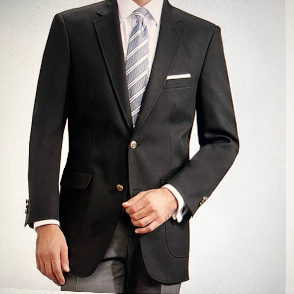 Men’s Neil Allen 2 Button Classic Navy Blazer- size 42L, Excellent Condition!!